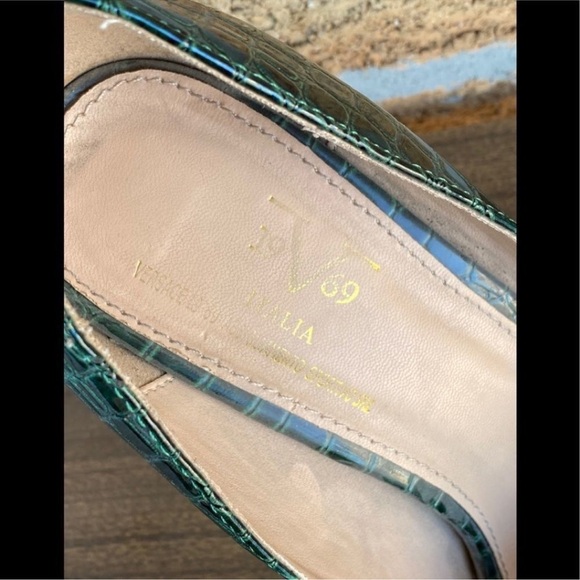 V 1969 green snake heels size 8.5 - Picture 5 of 10